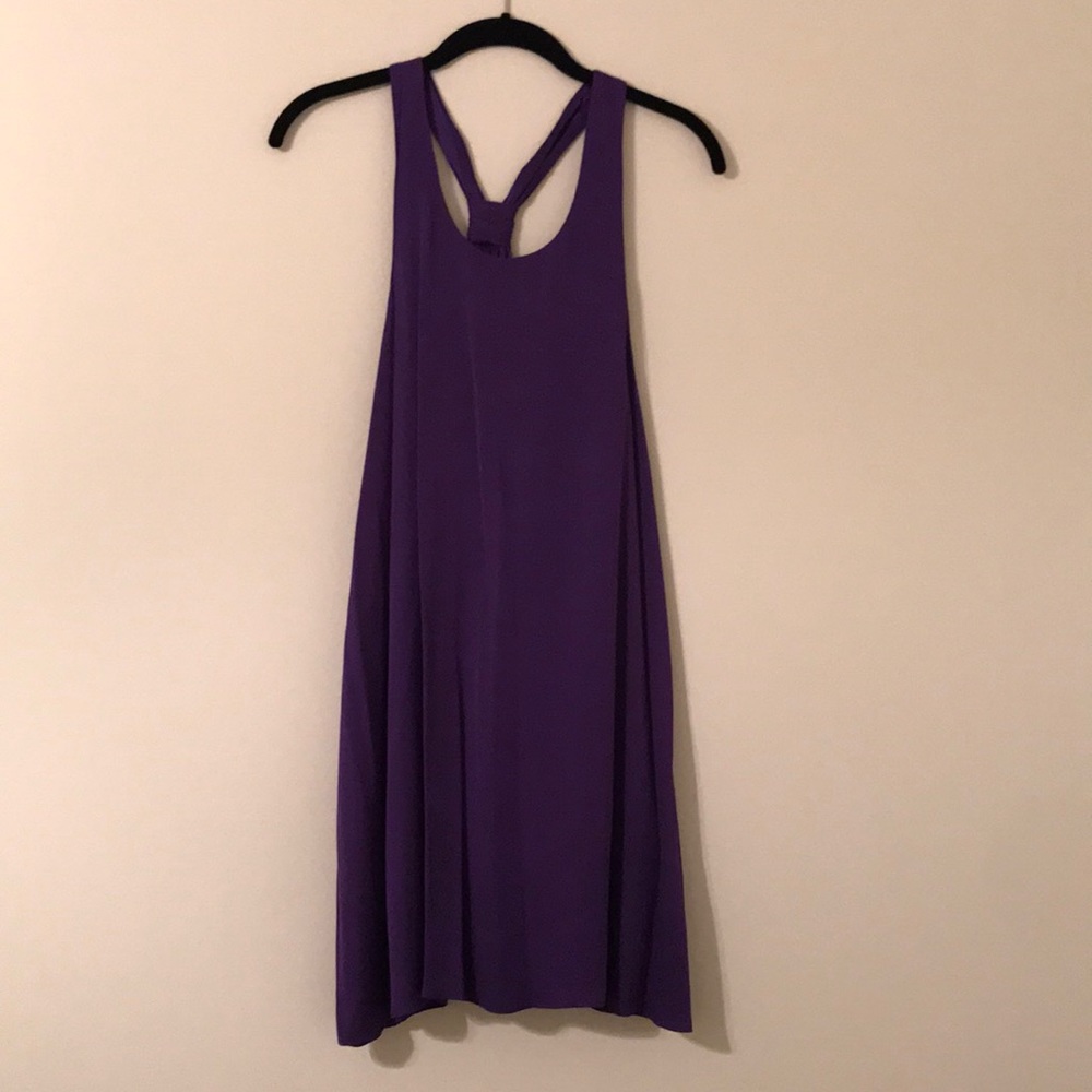 Alice and Olivia Purple Silk Dress